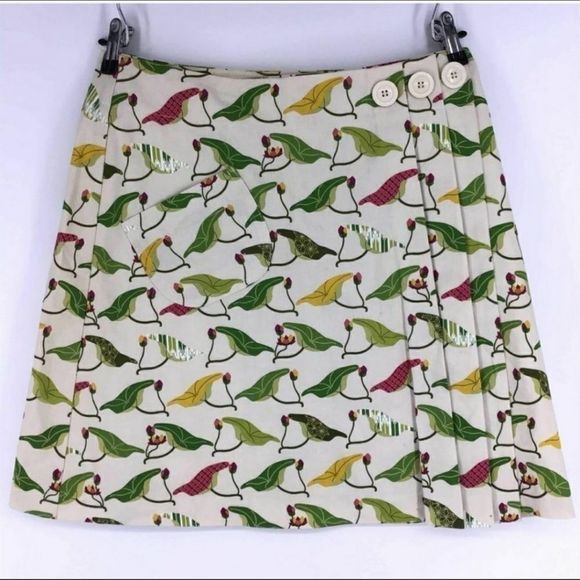 Anthropologie Atlantic Ivy 🍃 Wrap Skirt Size 4 - Picture 5 of 9